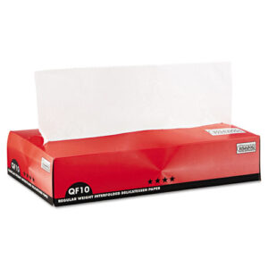 QF10 Interfolded Dry Wax Deli Paper, 10 x 10.25, White,  500/Box, 12...