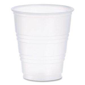 High-Impact Polystyrene Cold Cups, 5 oz, Plastic, Translucent, 100/Sleeve...
