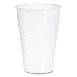 High-Impact Polystyrene Cold Cups, 16 oz, Plastic, Translucent, 50/Sleeve...