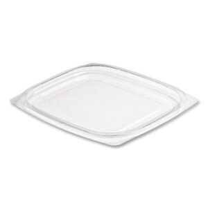 ClearPac Clear Container Lids, Flat, 4.9 x 5.9, Clear, Plastic, 63/Pack, 16...