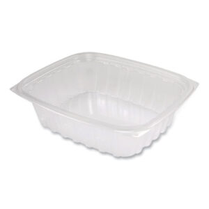 ClearPac Containers, 24 oz, 6.5 x 7.5 x 2, Clear, Plastic, 63/Pack, 8 Pack/Carton