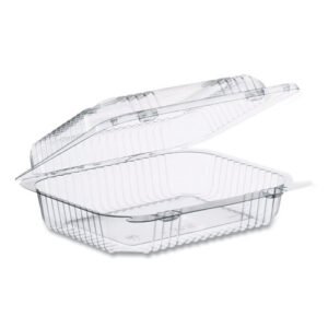 StayLock Clear Hinged Lid Containers, 6 x 7 x 2.1, Clear, Plastic, 125/Packs, 2...