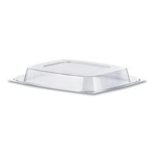 ClearPac Clear Container Lids, Dome, 6.5 x 7.5, Clear, Plastic, 63/Pack, 8...