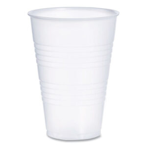 High-Impact Polystyrene Cold Cups, 14 oz, Plastic, Translucent, 50/Sleeve...