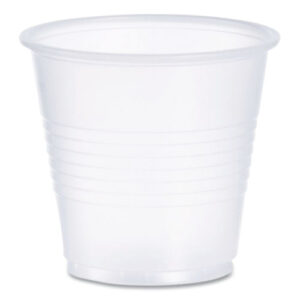 High-Impact Polystyrene Cold Cups, 3.5 oz, Plastic, Translucent, 100/Sleeve...