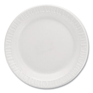 Mediumweight Foam Dinnerware, Plate, 6" dia, White, 125/Pack
