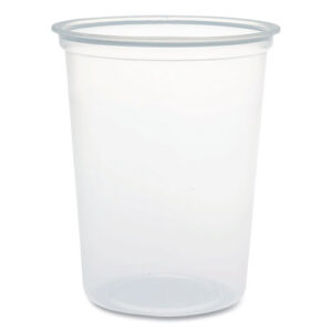 Microgourmet Plastic Deli Container, 32 oz, 4.7" Diameter x 5.7" h, Clear...
