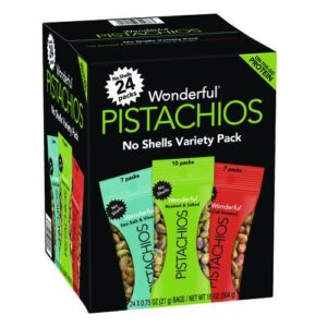 No Shells Roasted and Salted Pistachios Variety Pack, Assorted Flavors...