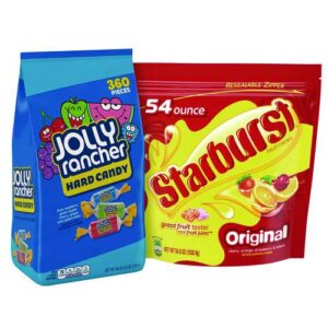 Chewy and Hard Candy Party Asst, Jolly Rancher/Starburst, 8.5 lbs...