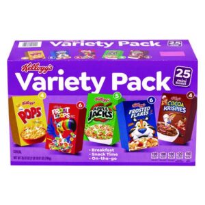 Cereal Assortment Pack, Assorted Flavors, Single Serve Box, 25/Carton