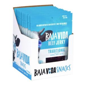 Beef Jerky Traditional Snack Pack, Original, 1 oz Packet, 12/Carton