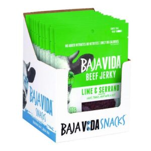 Beef Jerky Lime and Serrano Pepper Snack Pack, Lime and Serrano Pepper, 1 oz...