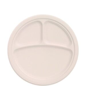 Compostable Molded Fiber Dinnerware, ProPlanet Seal, 3-Compartment...