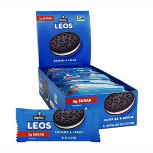 Leos Cookies and Cream Sandwich Cookies, 2 Cookies/Pack, 10 Packs/Box