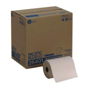 Pacific Blue Basic Recycled Paper Towel Roll, 1-Ply, 7.88 x 350 ft, Brown, 12...