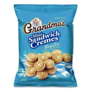 Mini Vanilla Creme Sandwich Cookies, 2.12 oz Packet, 60/Carton