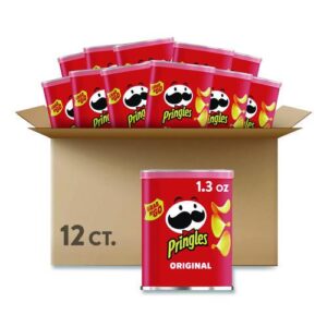 Potato Chips, Original, 1.3 oz Can, 12/Box