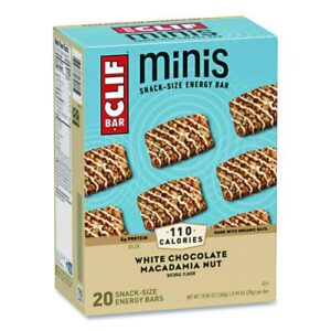 Energy Bar Minis, White Chocolate Macadamia Nut, 1 oz Bar, 20/Box
