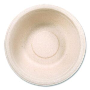 Compostable Molded Fiber Dinnerware, ProPlanet Seal, Bowl, 12 oz, Natural...