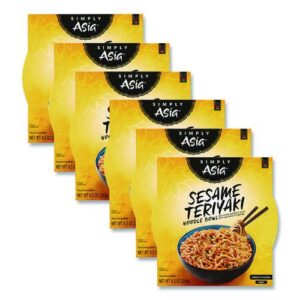 Simply Asia Sesame Teriyaki Noodle Bowl, 8.5 oz Bowl, 6/Carton