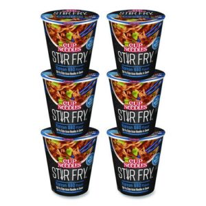 Cup Noodles Stir Fry, Korean BBQ, 2.89 oz Cup, 6/Carton