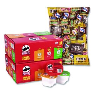 Mini Milk Chocolate and Pringles Snack Stacks Variety Combo Pack, 62 oz...
