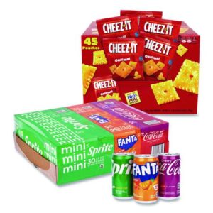 Soda Mini Variety and Cheez-It Combo Pack, (30) 7.5 oz Cans Assorted...