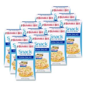 Snack on the Run Tuna Salad with Crackers, 3.5 oz Pack, 12/Carton
