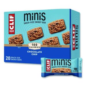 Energy Bar, Mini Chocolate Chip, 0.99 oz Bar, 20/Box