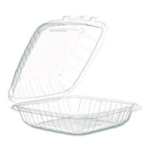 Microwaveable Hinged Containers, ProPlanet Seal, 9 x 8.75 x 3, Clear...