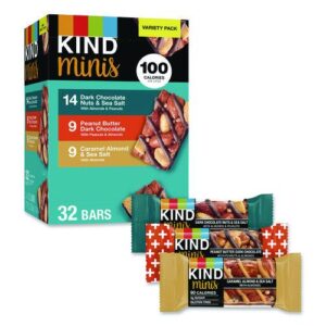 Minis, Dark Chocolate Nuts Sea Salt/Caramel Almond Nuts Sea Salt, 0.7 oz Bar...