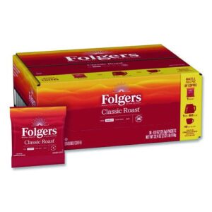 Classic Roast Ground Coffee Fraction Pack, 0.9 oz Fractional Pack, 36/Carton