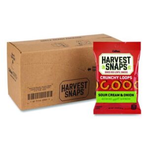 Crunchy Loops, Sour Cream and Onion, 1.35 oz Bag, 8/Box