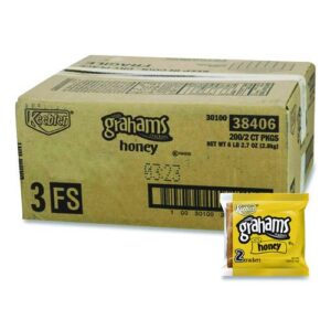 Honey Grahams Crackers, 0.49 oz Bag, 200/Carton