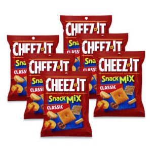 Cheez-it Baked Snack Mix, Classic Cheese, 4.5 oz Bag, 6/Pack