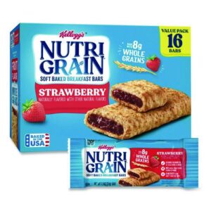 Nutri-Grain Soft Baked Breakfast Bars, Strawberry, Indv Wrapped 1.3 oz Bar...