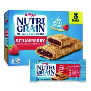 Nutri-Grain Soft Baked Breakfast Bars, Strawberry, 1.3 oz, 8/Box