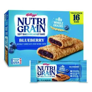 Nutri-Grain Soft Baked Breakfast Bars, Blueberry, Indv Wrapped 1.3 oz Bar...