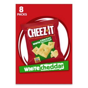 Cheez-It Crackers, 1.5 oz Single-Serving Snack Bags, White Cheddar, 8/Box
