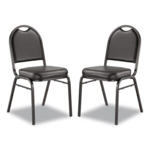 9200 Series Premium Upholstered Stack Chair, Vinyl, Supports Up to 500...