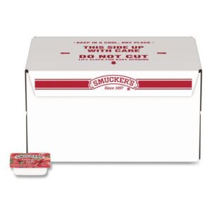 Jelly/Jam Plastic Portion Control Cups, Strawberry, 0.5 oz Cup, 200/Carton