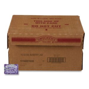 Jelly/Jam Plastic Portion Control Cups, Blackberry, 0.5 oz Cup, 200/Carton