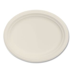 Compostable Molded Fiber Dinnerware, ProPlanet Seal, Platter, 12" Diameter...