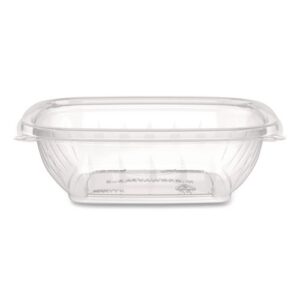 Square Plastic Bowls, 8 oz, 8.5 x 8.5 x 1.51, Clear, Plastic, 63 Bowls/Sleeve, 8...