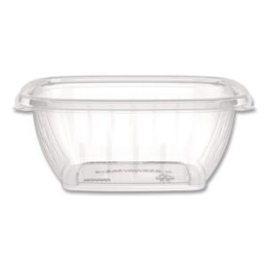 Square Plastic Bowls, 12 oz, 8.5 x 8.5 x 2.64, Clear, Plastic, 63 Bowls/Sleeve, 8...
