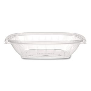 Square Plastic Bowls, 32 oz, 5 x 5 x 1.49, Clear, Plastic, 63 Bowls/Sleeve, 4...