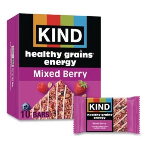 Healthy Grains Energy Mixed Berry Bars, 1.4 oz Bar, 10/Box