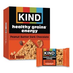 Healthy Grains Energy Peanut Butter Dark Chocolate Bars, 1.4 oz Bar...