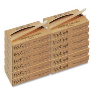 EcoCraft Interfolded Soy Wax Deli Sheets, 10 x 10.75, 500 Sheets/Box, 12 Boxes/Carton