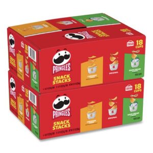 Potato Chips, Assorted, 0.67 oz Tub, 18 Tubs/Box, 2 Boxes/Carton